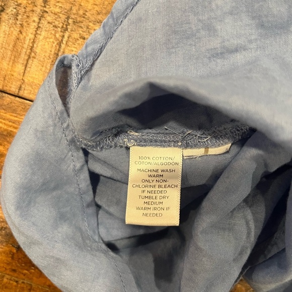 Loft cotton Blue Long Sleeve Button-Up Shirt - Picture 3 of 3